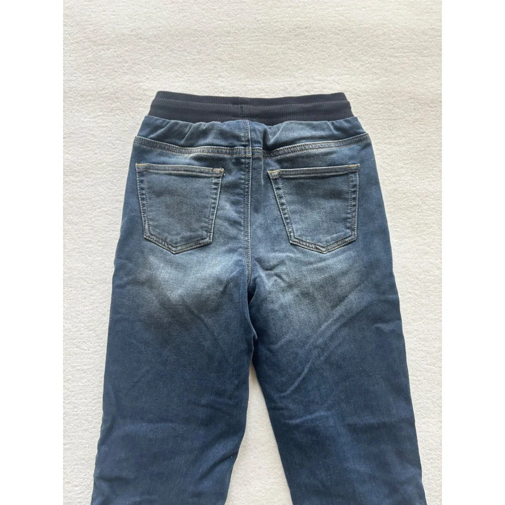 Sonoma Adaptive Jeans Kids Small Blue Elastic Waist Hook and Loop‎ Leg Openings
